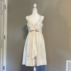 Diane von Furstenberg white A line straps dress